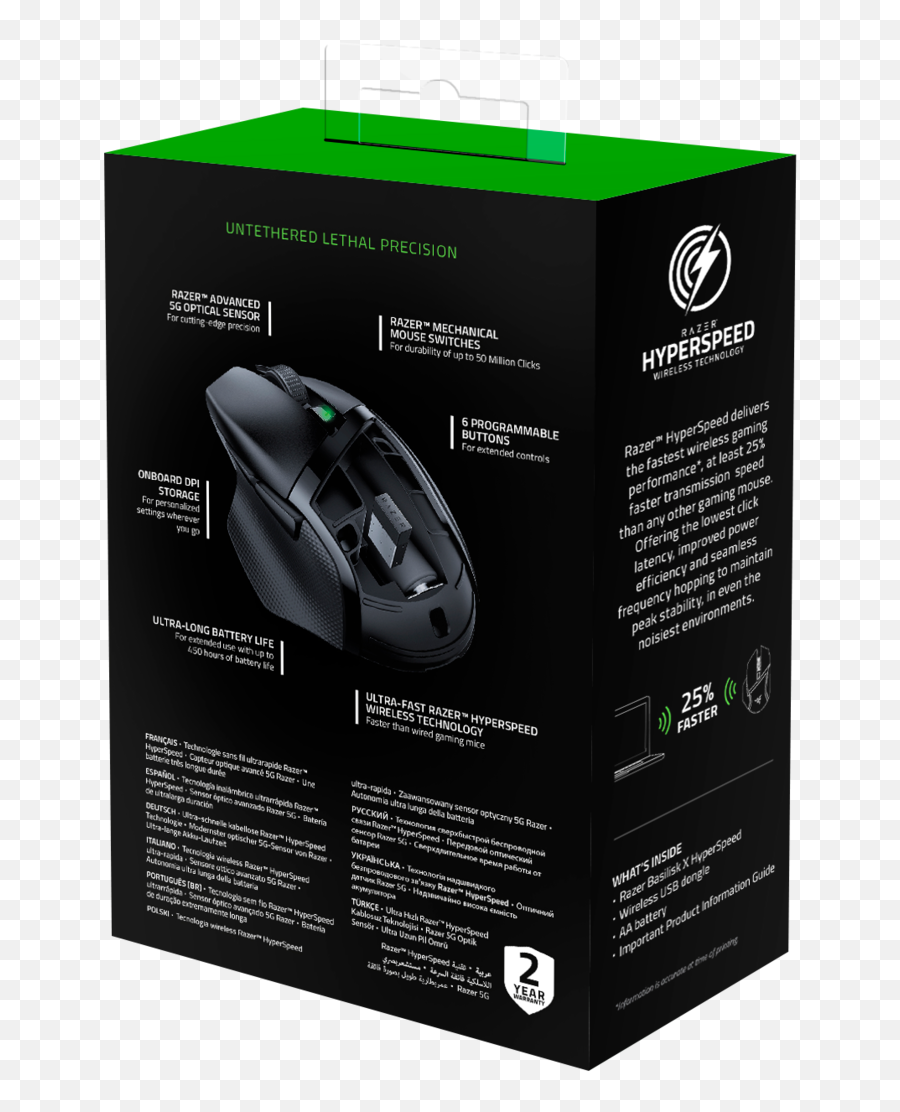 Razer Basilisk X Hyperspeed - Wireless Ergonomic Gaming Mouse Ap Packaging Rz0103150100 Emoji,Ergonomic Pictures Of Emojis