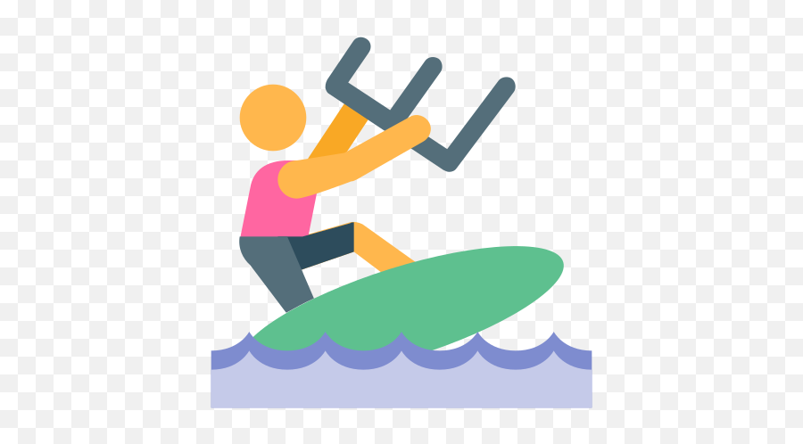 Kitesurfing Icon Emoji,Surf Emoji