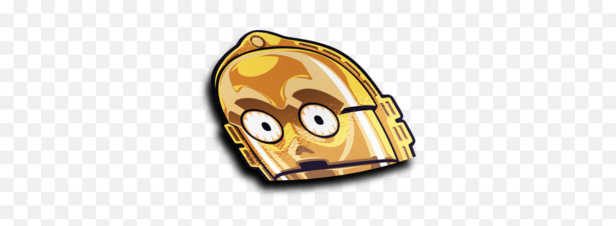 Golden Robot Peeker Sticker Emoji,Fairtale Emoji
