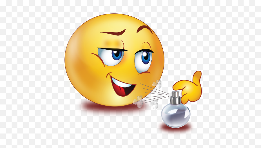 Wearing Perfume Emoji - Smiley Emoji Stickers Download,Facebook Emojis