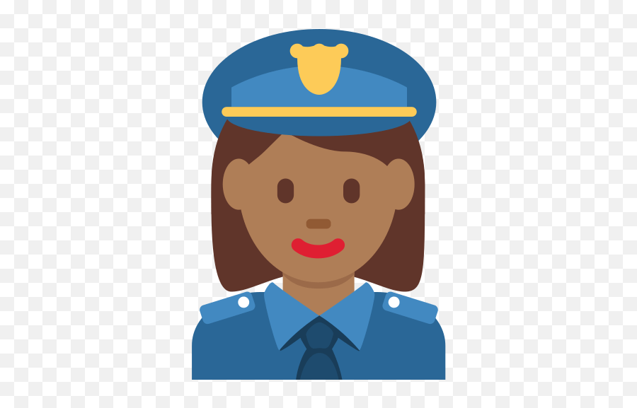 Woman Police Officer Emoji With Medium - Police Officer Black Clipart,Cop Emoji