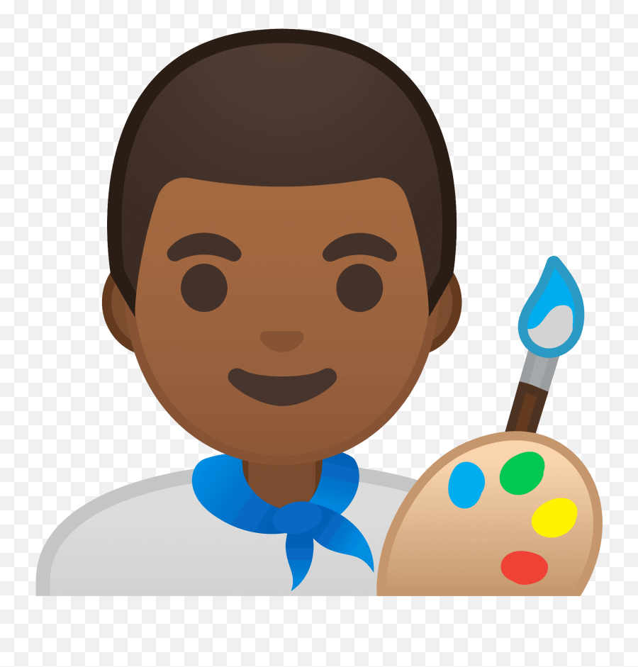 Man Artist Medium Dark Skin Tone Icon - Emoji With Art Palette,Artist Emoji