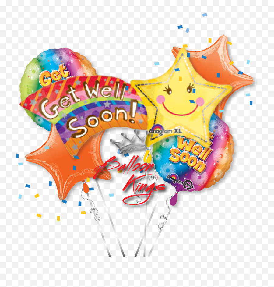 Get Well Soon Shooting Star Bouquet - Balloon Emoji,Shooting Star Emoji Transparent