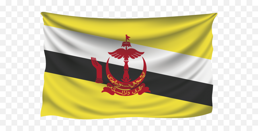 Wavy Brunei Flag Png Transparent Image - Brunei Flag Transparent Background Emoji,Morocco Flag Emoji