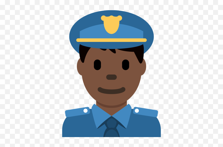 Police Officer Dark Skin Tone Emoji - Police Officer Black Clipart,Badge Emoji