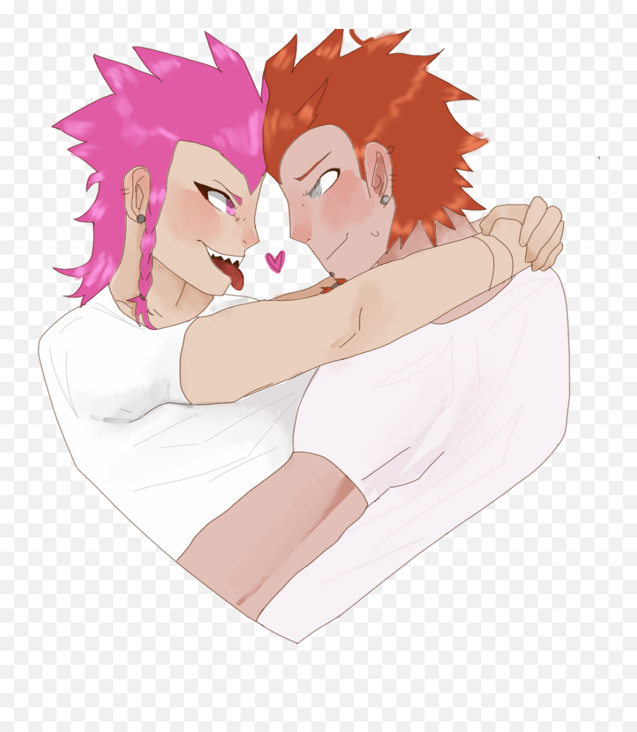 Danganronpa Characters Reacting To Their Ship - Kazuichi X Kazuichi X Leon Emoji,Leon Kuwata Emoticon