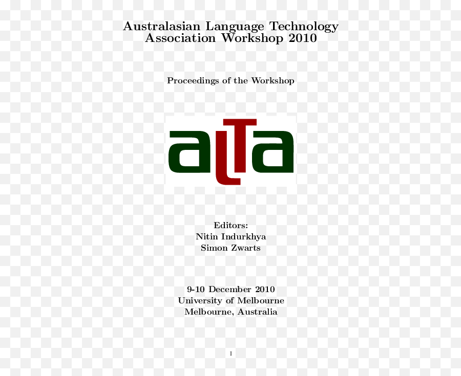 Pdf Proceedings Of The Australasian Language Technology - Vertical Emoji,Busy Beaver Emoticon
