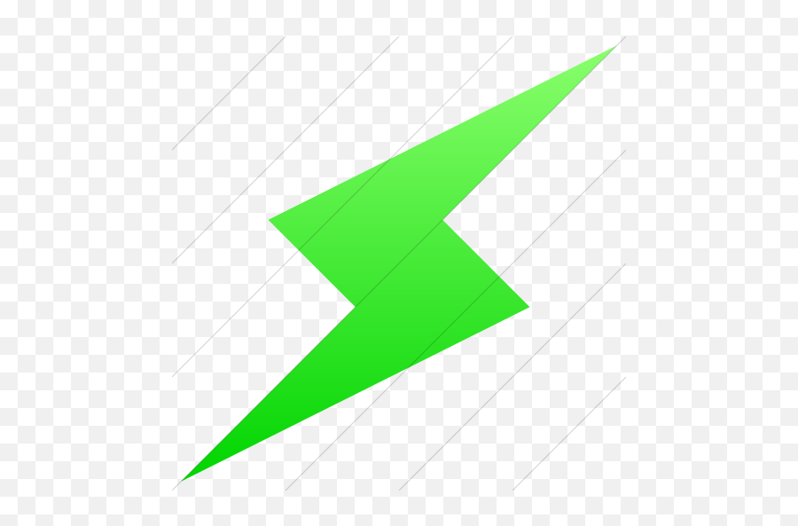 Simple Ios Neon Green Gradient Raphael - Green Lighting Bolt Icon Emoji,Lightning Bolt Emoticon