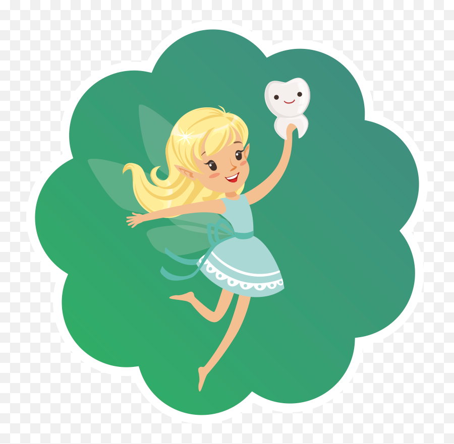 Tooth Fairy With Tooth Smiling Kids Vinyl Carpet - Stoowe Mountains National Park Emoji,Animal Tooth Emoji