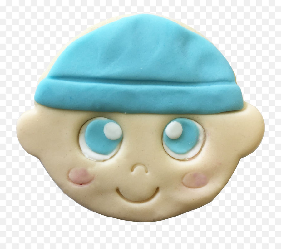 Baby Fondant Cookie U2013 Wwwbrookiescookiesnyccom - Fictional Character Emoji,Cute Little Baby Boy Emoticon