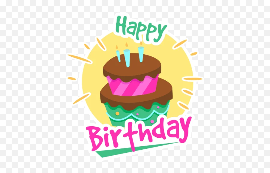 Birthday Stickers For Whatsapp - Wastickerapps Apps On Happy Birthday Sticker Whatsapp Emoji,Happy Birthday Emoji Message