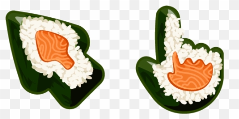 Materials Maki Cursor - Cursor Sushi Emoji,Japanese Bow Emotions