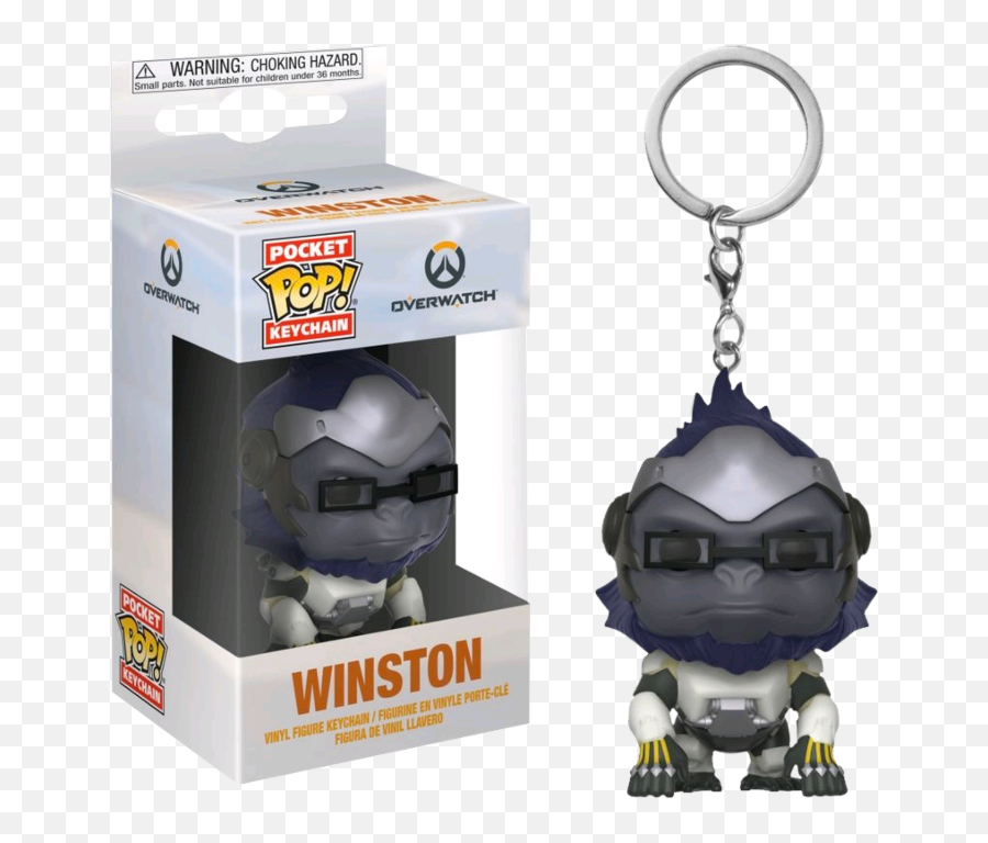 Overwatch - Winston Pocket Pop Vinyl Keychain Superhero Emoji,Winston Overwatch Emoticon