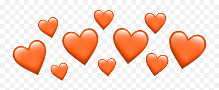 Download Png Download Source Orange - Orange Heart Crown Transparent Emoji,Orange Heart Emoji