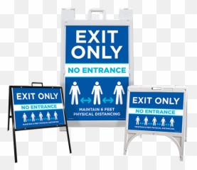 Exit Only No Entrance Sandwich Board Sign D6502 By Emoji,Open And Close Frame Emoticon