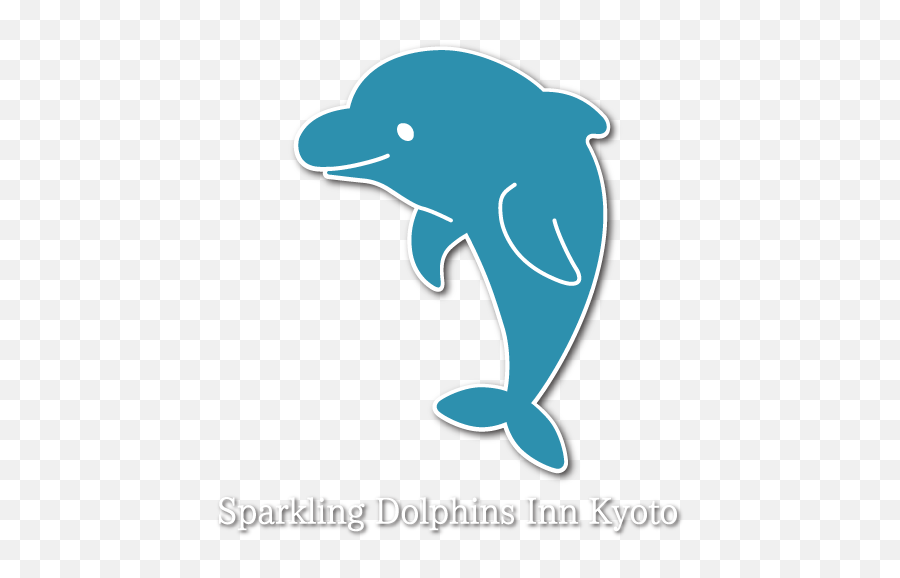 Sparkling Dolphins Inn Kyoto A Budget Inn In Kyoto Japan - Common Bottlenose Dolphin Emoji,Japanese Emoji Sparkling
