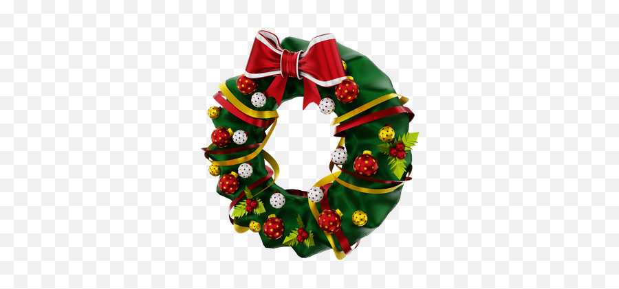 Holiday 3d Illustrations Designs Images Vectors Hd Graphics Emoji,Christmas Wreath Emoticon