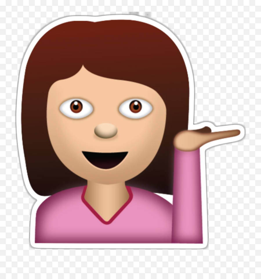 The Emoji Movie Sticker Girl - Girl With Hand Emoji Girl Emoji,Emoji Movie