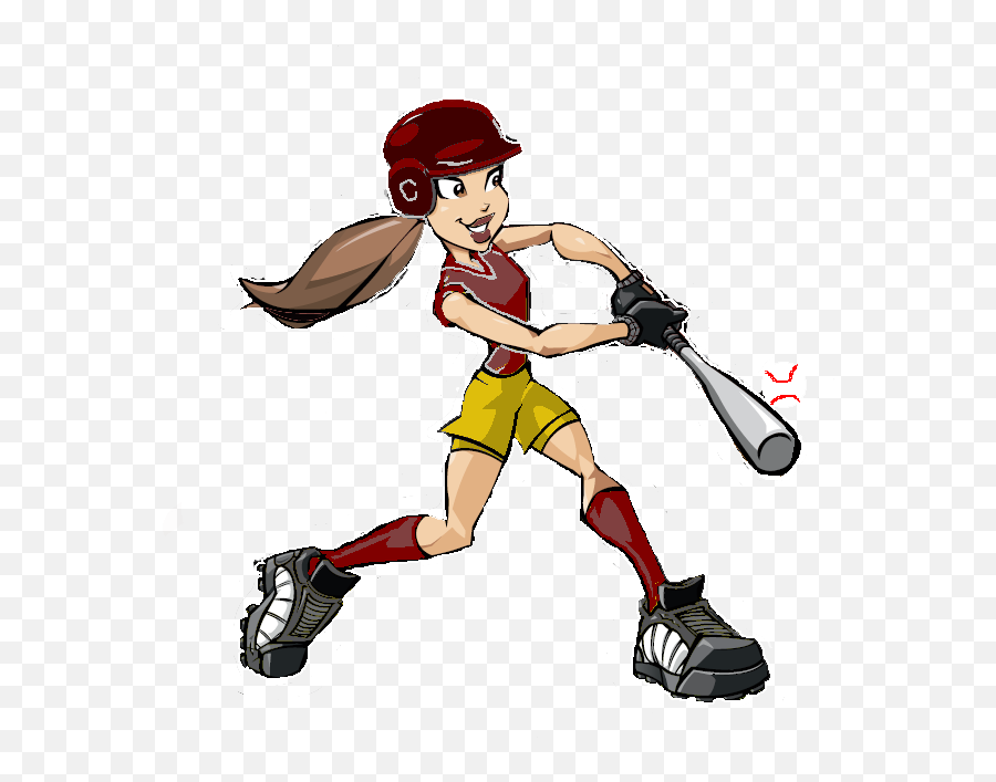 Clipart Diamond Softball Clipart Diamond Softball - Cartoon Of Girl Softball Slugger Emoji,Emoji Baseball And Diamond