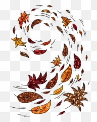 Autumn Autumnleaves Gust Wind Sticker - Dot Emoji,Gust Of Wind Emoji