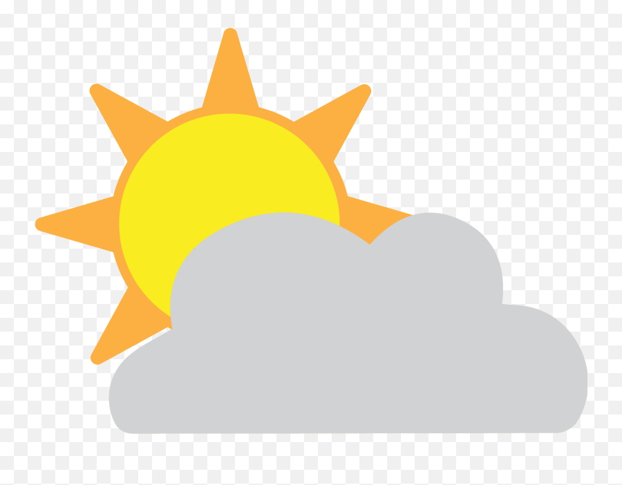 Sun Behind Cloud Emoji Clipart Free Download Transparent - Nuvem E Sol Png,Cloud 9 Emoji