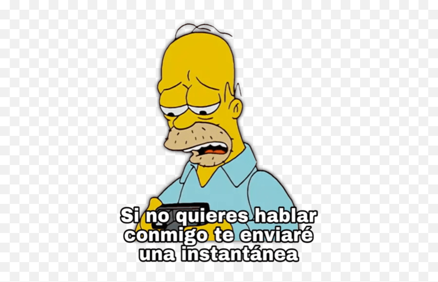 Homero Triste Twferrrwin - Si No Quieres Hablar Conmigo Te Enviare Una Instantanea Emoji,Emojis Triste