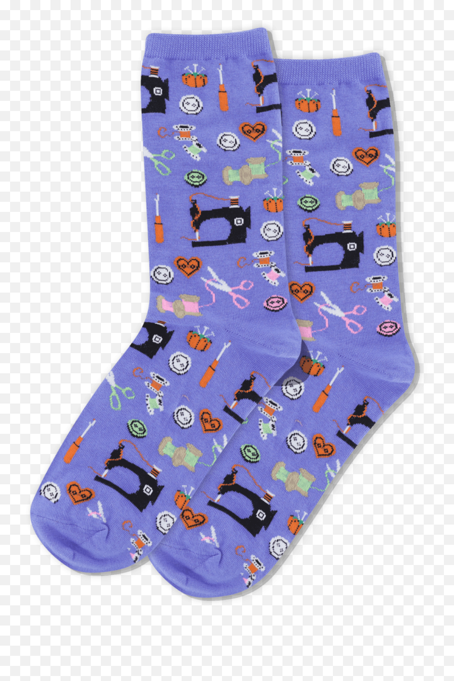 Womens Sewing Supplies Crew Socks - For Teen Emoji,Emoji Sewing Patterns