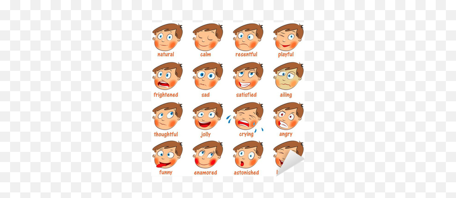 Emotions Cartoon Facial Expressions Set Sticker U2022 Pixers U2022 We Live To Change - Emoce Oblieje Emoji,Different Facial Emotions