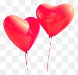 Heart Shaped Helium Balloon Clipart - Heart Helium Balloon Png Emoji,Emoji Heart Balloons