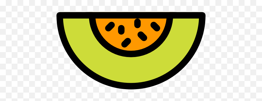 Melon - Dot Emoji,Cantelope Emoticon