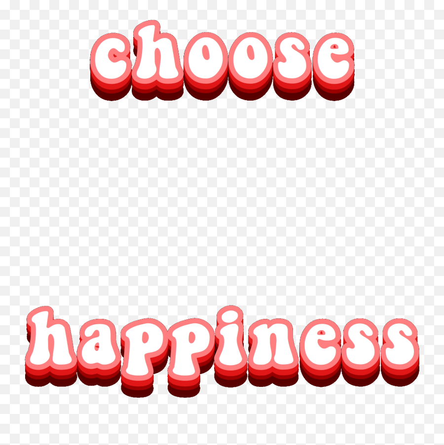 Choose Happiness Font Groovy Sticker - Dot Emoji,Groovy Emoji