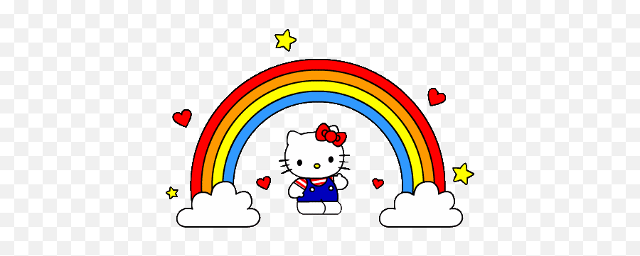 Colecion Imagenes De Hello Kitty Imágenes Para Peques - Hello Kitty Con Arco Iris Emoji,Emojis Dibujados