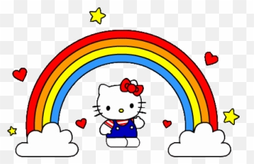 Colecion Imagenes De Hello Kitty Imágenes Para Peques - Hello Kitty Con Arco Iris Emoji,Emojis Dibujados