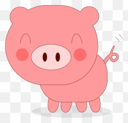 Cute Cartoon Pig Vector Png Download - Cute Cartoon Pig Png Emoji,Pink Pig Emoticon Poops Roselia