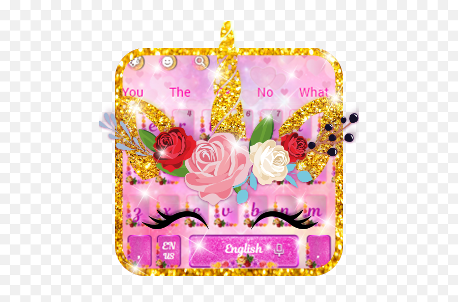 Pink Flower Unicorn Keyboard Theme - Apps On Google Play Floral Emoji,Google Play Unicorn Emoji