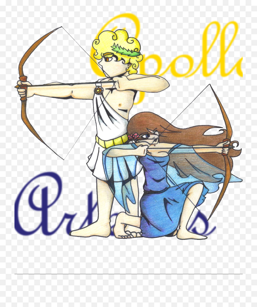 Allhailweegee Month Off - Greek Gods Artemis And Apollo Artemis And Apollo Clip Art Emoji,Emojis Greek Roman
