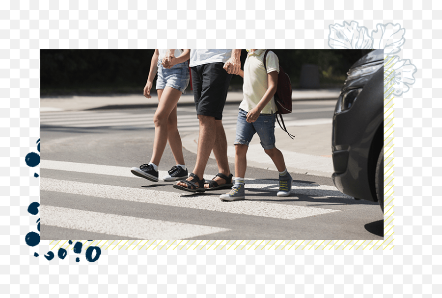Pedestrian Accident Lawyer - Father With Children Crossing The Street Emoji,Work Emotion Xd9 Evasive
