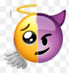 Emoji - Happy,Angel Devil Emoji - Free Emoji PNG Images - EmojiSky.com