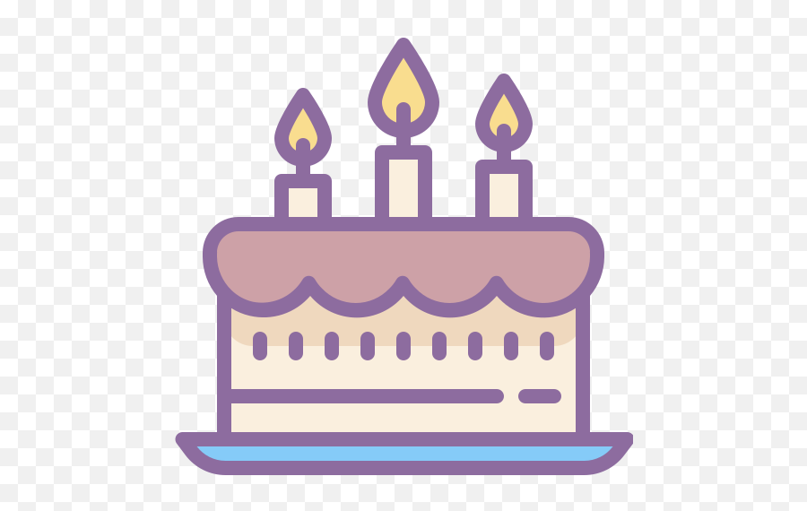 Birthday Cake Icon In Cute Color Style - Paróquia Nossa Senhora Do Rosario Emoji,Biryhday Cake Emoji