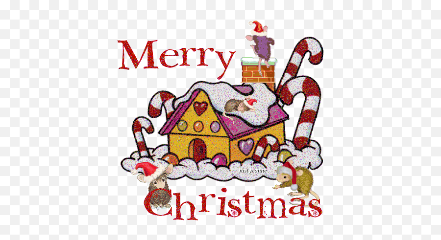 Merry Christmas Gingerbread House - Merry Christmas Gingerbread Houses Clip Art Emoji,Merry Christmas Animated Emoticon Art