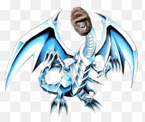 Blue Eyes White Dragon Png Clipart - Blue Eyes White Dragon Scetch Emoji,Harambe Emoji
