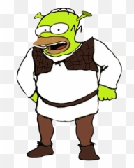 Shrek X Homer Clipart - Homer Simpson As Shrek Transparent Homer Simpson Shrek Emoji,Shrek Emoji