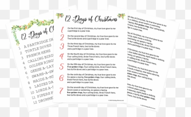 12 Days Of Christmas Worksheet Printable Worksheets And - 12 Days Of Christmas Lyrics Printable Doc Emoji,Guess The Emoji Turtle And Bird