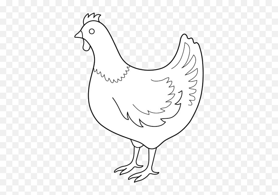 Hen Chicken Clip Art Hen White Clipart - Clip Art Library Hen Clipart Black And White Png Emoji,Emoji Hand And Chicken