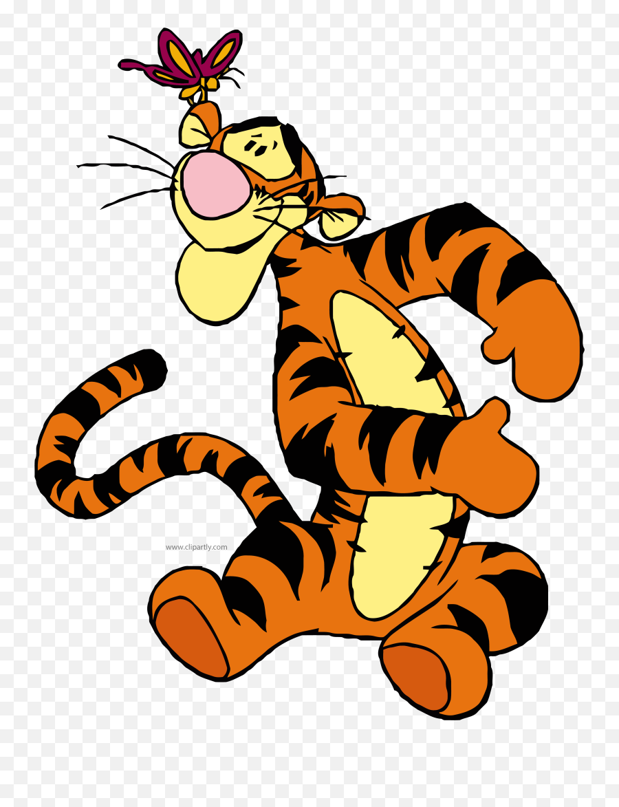 Butterfly Tigger Tigger Clipart Png - Transparent Tigger Png Emoji,Tigger Emoji