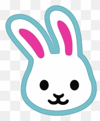 Rabbit Emoji Easter Bunny Cartoon Pink For Easter - 700x700,Emoji With Long Nose