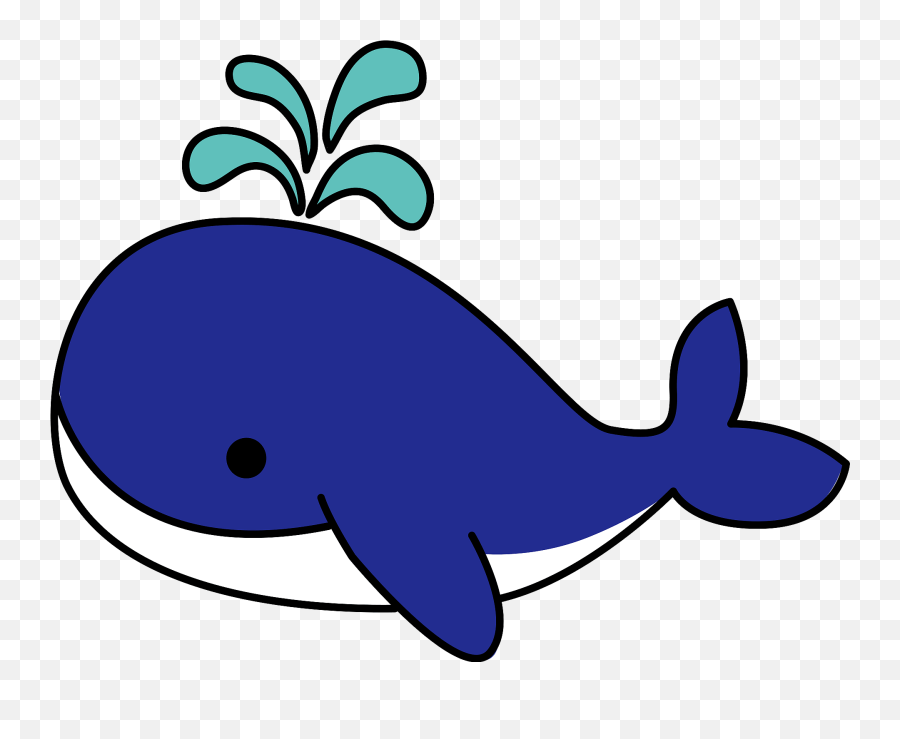 Whale Spouting Clipart - Free Download Cartoon Whale Sticker Emoji,Spouting Whale Emoji