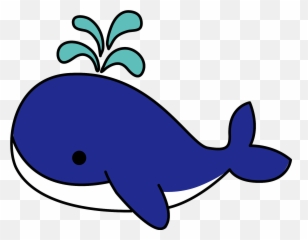 Whale Spouting Clipart - Free Download Cartoon Whale Sticker Emoji,Spouting Whale Emoji