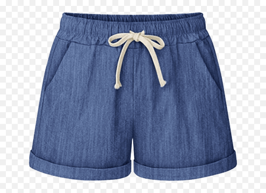 Plus Size Pocket Shorts For Women In Summer - Shorts Emoji,Women's Emoji Slippers