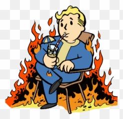 Vault Boy Images Posted - Fallout Vault Boy Fire Emoji,Pip Boy Emoji